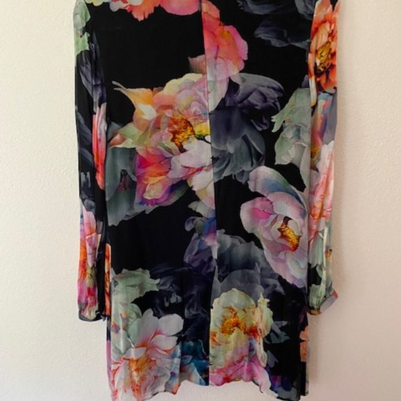 Lavender Brown Floral Mini Dress - Picture 2 of 2